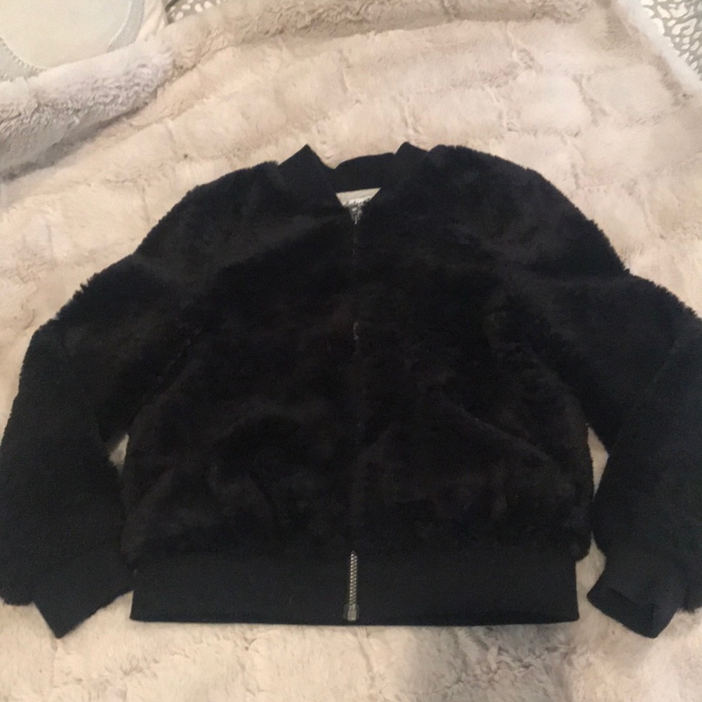 Girls Splendid faux fur bomber jacket